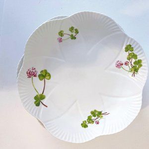 Y2K Shamrock/Clover Design Scalloped Plates By Julia Minasian, Set of 6